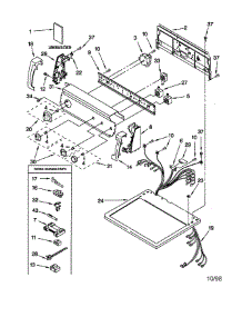 Top And Console parts for Kenmore Dryer 110.66912692 (11066912692, 110 66912692) from AppliancePartsPros.com