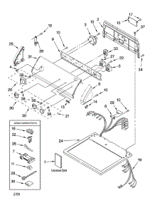 Top And Console Parts parts for Kenmore Dryer 110.66924501 (11066924501, 110 66924501) from AppliancePartsPros.com