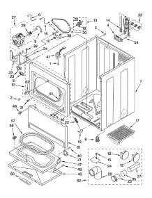 Cabinet Parts parts for Kenmore Dryer 110.66926501 (11066926501, 110 66926501) from AppliancePartsPros.com