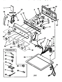 Top And Console parts for Kenmore Dryer 110.66932691 (11066932691, 110 66932691) from AppliancePartsPros.com