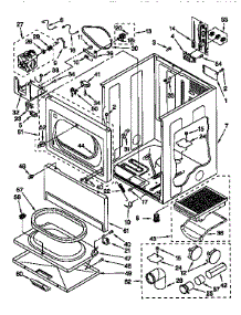 Cabinet parts for Kenmore Dryer 110.66934691 (11066934691, 110 66934691) from AppliancePartsPros.com