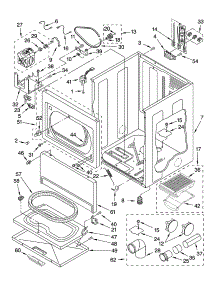 Cabinet Parts parts for Kenmore Dryer 110.66944500 (11066944500, 110 66944500) from AppliancePartsPros.com