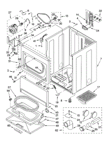 Cabinet Parts parts for Kenmore Dryer 110.66944501 (11066944501, 110 66944501) from AppliancePartsPros.com