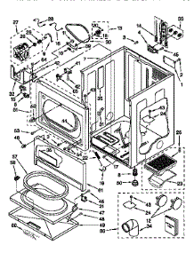 Cabinet parts for Kenmore Dryer 110.66954690 (11066954690, 110 66954690) from AppliancePartsPros.com