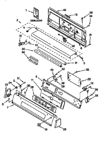 Console Panel parts for Kenmore Dryer 110.66954690 (11066954690, 110 66954690) from AppliancePartsPros.com