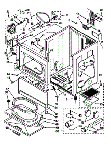 Cabinet parts for Kenmore Dryer 110.66955691 (11066955691, 110 66955691) from AppliancePartsPros.com