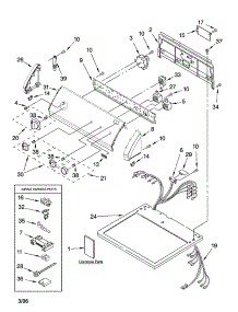 Top And Console Parts parts for Kenmore Dryer 110.66966501 (11066966501, 110 66966501) from AppliancePartsPros.com