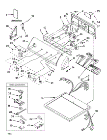 Top And Console Parts parts for Kenmore Dryer 110.66972500 (11066972500, 110 66972500) from AppliancePartsPros.com