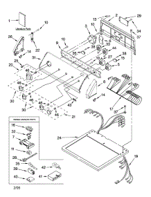 Top And Console Parts parts for Kenmore Dryer 110.66972501 (11066972501, 110 66972501) from AppliancePartsPros.com