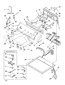 Top And Console Parts parts for Kenmore Dryer 110.66992500 (11066992500, 110 66992500) from AppliancePartsPros.com