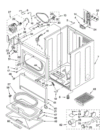 Cabinet Parts parts for Kenmore Dryer 110.66992501 (11066992501, 110 66992501) from AppliancePartsPros.com