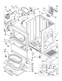 Cabinet Parts parts for Kenmore Dryer 110.66996500 (11066996500, 110 66996500) from AppliancePartsPros.com