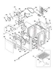 Cabinet Parts parts for Kenmore Dryer 110.67042600 (11067042600, 110 67042600) from AppliancePartsPros.com