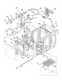 Cabinet Parts parts for Kenmore Dryer 110.67042601 (11067042601, 110 67042601) from AppliancePartsPros.com