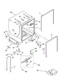 Tub And Frame Parts parts for Kenmore Dishwasher 665.13759K601 (66513759K601, 665 13759K601) from AppliancePartsPros.com