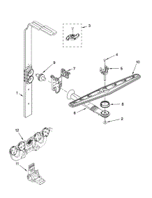 Upper Wash And Rinse Parts parts for Kenmore Dishwasher 665.13759K602 (66513759K602, 665 13759K602) from AppliancePartsPros.com