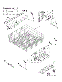 Upper Rack And Track Parts parts for Kenmore Dishwasher 665.13762K601 (66513762K601, 665 13762K601) from AppliancePartsPros.com