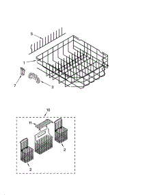 Lower Rack Parts, Optional Parts (Not Included) parts for Kenmore Dishwasher 665.13762K602 (66513762K602, 665 13762K602) from AppliancePartsPros.com