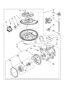 Pump And Motor Parts parts for Kenmore Dishwasher 665.13763K603 (66513763K603, 665 13763K603) from AppliancePartsPros.com
