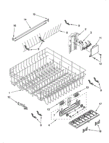 Upper Rack And Track Parts parts for Kenmore Dishwasher 665.13772K603 (66513772K603, 665 13772K603) from AppliancePartsPros.com