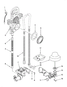 Fill, Drain, And Overfill Parts parts for Kenmore Dishwasher 665.13772K603 (66513772K603, 665 13772K603) from AppliancePartsPros.com