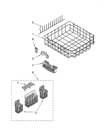 Lower Rack Parts, Optional Parts (Not Included) parts for Kenmore Dishwasher 665.13772K603 (66513772K603, 665 13772K603) from AppliancePartsPros.com