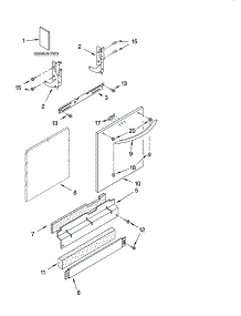 Door And Panel Parts parts for Kenmore Dishwasher 665.13773K601 (66513773K601, 665 13773K601) from AppliancePartsPros.com