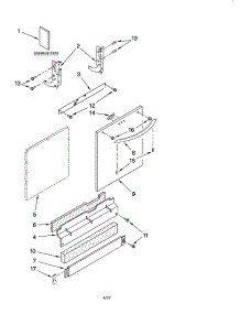 Door And Panel Parts parts for Kenmore Dishwasher 665.13773K603 (66513773K603, 665 13773K603) from AppliancePartsPros.com