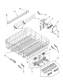 Upper Rack And Track Parts parts for Kenmore Dishwasher 665.13773K604 (66513773K604, 665 13773K604) from AppliancePartsPros.com