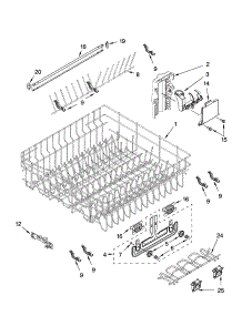 Upper Rack And Track Parts parts for Kenmore Dishwasher 665.13779K600 (66513779K600, 665 13779K600) from AppliancePartsPros.com