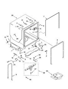 Tub And Frame Parts parts for Kenmore Dishwasher 665.13779K600 (66513779K600, 665 13779K600) from AppliancePartsPros.com