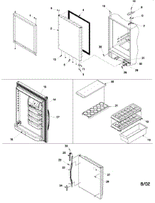 Refrigerator Door parts for Kenmore Refrigerator 596.62239200 (59662239200, 596 62239200) from AppliancePartsPros.com