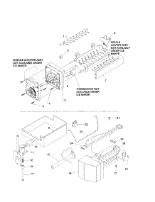 Icemaker Assembly parts for Kenmore Refrigerator 596.62842100 (59662842100, 596 62842100) from AppliancePartsPros.com