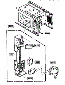 Latch Board parts for Kenmore Microwave 580.66291690 (58066291690, 580 66291690) from AppliancePartsPros.com