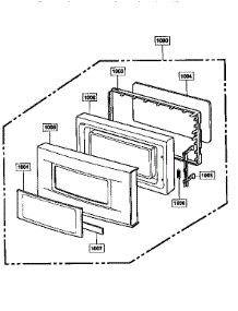 Door parts for Kenmore Microwave 580.66291690 (58066291690, 580 66291690) from AppliancePartsPros.com