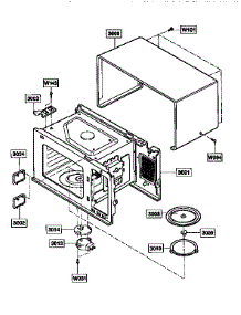 Oven Cavity parts for Kenmore Microwave 580.66291690 (58066291690, 580 66291690) from AppliancePartsPros.com