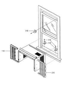 Cabinet Parts parts for Kenmore Air Conditioner 580.71056100 (58071056100, 580 71056100) from AppliancePartsPros.com
