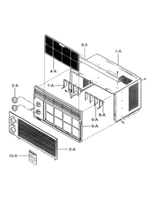 Cabinet Parts parts for Kenmore Air Conditioner 580.71073100 (58071073100, 580 71073100) from AppliancePartsPros.com