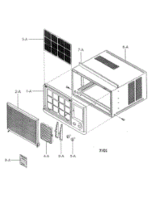 Air Conditioner parts for Kenmore Air Conditioner 580.71121100 (58071121100, 580 71121100) from AppliancePartsPros.com