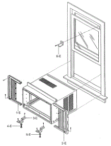 Cabinet Parts parts for Kenmore Air Conditioner 580.71122100 (58071122100, 580 71122100) from AppliancePartsPros.com
