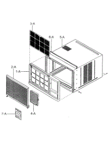Cabinet Parts parts for Kenmore Air Conditioner 580.71184100 (58071184100, 580 71184100) from AppliancePartsPros.com