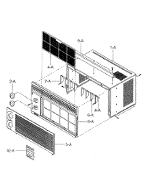 Cabinet Parts parts for Kenmore Air Conditioner 580.72053100 (58072053100, 580 72053100) from AppliancePartsPros.com