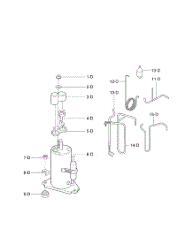 Compressor Parts parts for Kenmore Air Conditioner 580.72056200 (58072056200, 580 72056200) from AppliancePartsPros.com