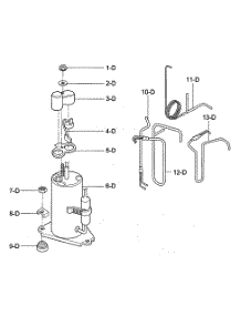 Compressor Parts parts for Kenmore Air Conditioner 580.72059200 (58072059200, 580 72059200) from AppliancePartsPros.com