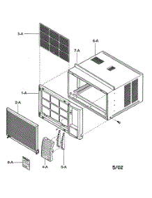 Cabinet / Front Grille Assy parts for Kenmore Air Conditioner 580.72082200 (58072082200, 580 72082200) from AppliancePartsPros.com
