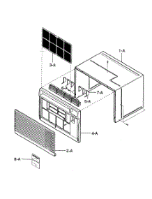 Cabinet / Front Grille Assy parts for Kenmore Air Conditioner 580.72083200 (58072083200, 580 72083200) from AppliancePartsPros.com