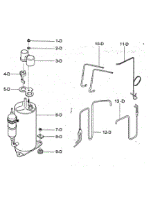 Compressor Parts parts for Kenmore Air Conditioner 580.72087200 (58072087200, 580 72087200) from AppliancePartsPros.com