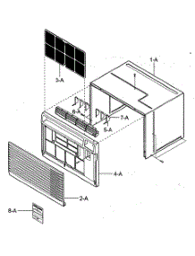 Cabinet / Front Grille Assy parts for Kenmore Air Conditioner 580.72087200 (58072087200, 580 72087200) from AppliancePartsPros.com