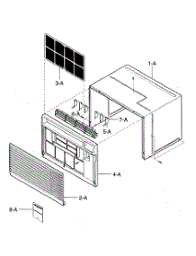 Cabinet / Front Grille Assy parts for Kenmore Air Conditioner 580.72093200 (58072093200, 580 72093200) from AppliancePartsPros.com
