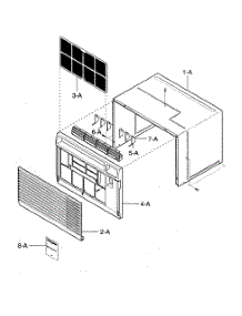 Cabinet / Front Grille Assy parts for Kenmore Air Conditioner 580.72104200 (58072104200, 580 72104200) from AppliancePartsPros.com
